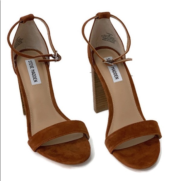 Steve Madden Cognac Sued Block Heel 👡🔥 - Picture 3 of 6